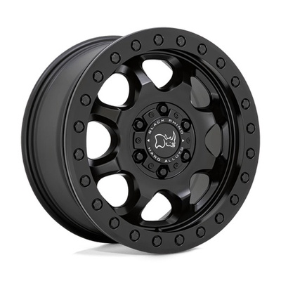 Black Rhino Venture Beadlock  Wheel, 17x8 with 6 on 130 Bolt Pattern - Matte Black - 1780VTR386130M84